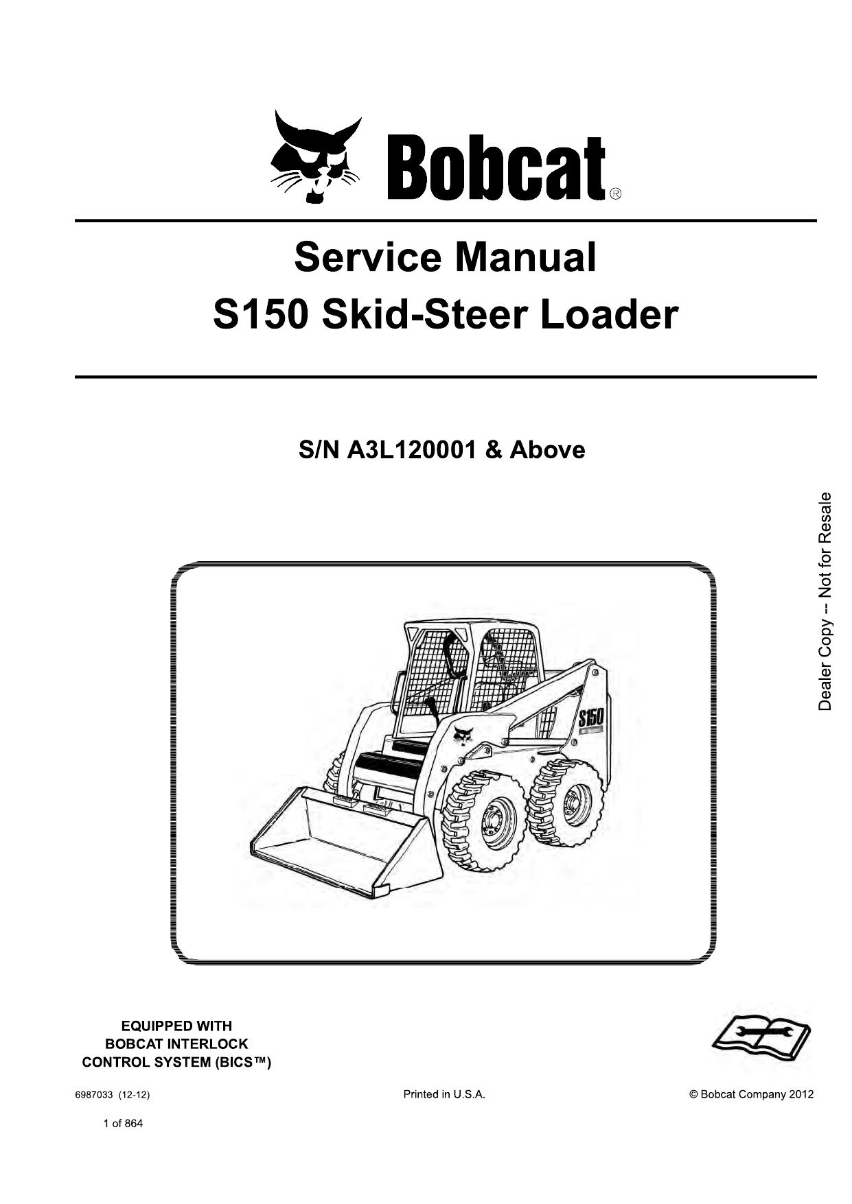 S150 Skid-Steer Loader Service Manual Bobcat 2